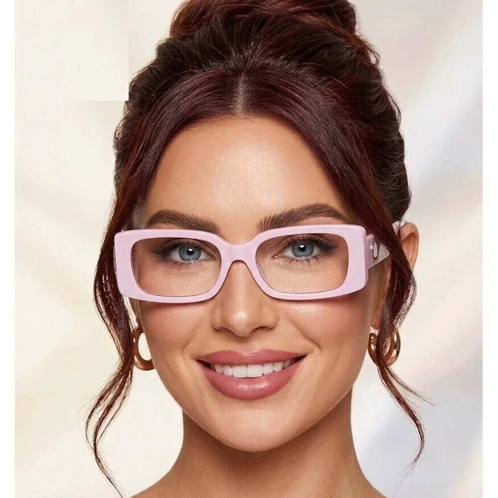NWT Versace VE3362U Pink Rectangle 53mm Eyeglasses